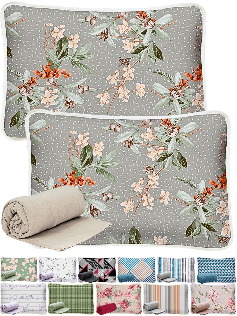 Sheet Set Double Bed Linen Standard 100% Cotton Mesh 3 Pieces Soft Comfortable Quality With Elastic 1.38 X 1.88 X 30cm Height - 阿馬爾菲米色 - 查看 1
