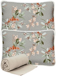 Sheet Set Double Bed Linen Standard 100% Cotton Mesh 3 Pieces Soft Comfortable Quality With Elastic 1.38 X 1.88 X 30cm Height - 阿馬爾菲米色 - 查看 2