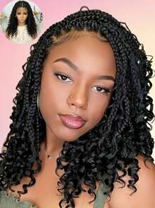 Full Lace Braided Wig, Handmade Woven Wavy Braided Lace Front Wig, 200% Density Breathable Lace Wig, Ideal For Everyday Wear