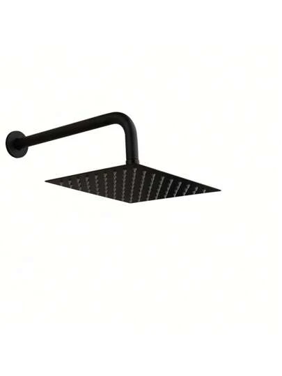 Ducha Chuveiro Slim Quadrado Inox 20x20cm Banheiro Com 38cm Braço de Suporte