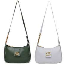 Kit Of 2 Assorted Women's Bags, Half Crescent Moon, Small Bag, Elegant, Everyday, Party, Smooth Handle And Side Chain, Zipper And Magnetic Closure, Synthetic PU. Gaby Show - màu đen - Xem 1