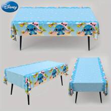 Disney 3pcs Per Pack  Officially Licensed Stitch Party Tablecloth Birthday Weddings Banquets Tables Favors Christmas Halloween Party Table Covers Restaurants Rectangular Tables Decoration Supplies