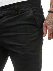 SANOPY Mens Jeans Skinny Stretch Premium High Rise Jeans Expandable Waist - màu đen - Xem 3