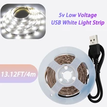 1 Stück LED Lichtstreifen warmweiß, abschneidbar, USB-betrieben, 5V Spannung, geeignet für Schlafzimmerbeleuchtung, TV-Hintergrundbeleuchtung, Ambiente-Beleuchtung