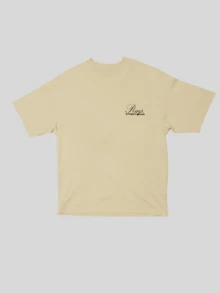 Men's Basic Oversized Shirt With Pimp Print, Streetwear, Wide Sleeves, 100% Cotton - Màu be - Xem 4