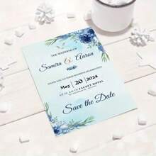 1pc/4pcs Custom Acrylic Wedding Invitations - Minimalist, Modern & Boho Styles | Waterproof & Fade-Resistant | Perfect For Engagements & Celebrations Back To School