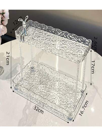 Organizador Prateleira Ondulações De Agua Acrílico Porta Maquiagem Banheiro Beleza linhas