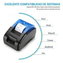 Impresora Térmica Tickets Pequeños De 58 Mm Usb Y Bluetooth, Fácil de usar y fácil de operar. Impresión rápida, texto claro, alta eficiencia de trabajo. Amplia gama de aplicaciones. - Negro - Ver 3