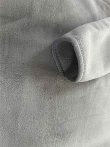 1pc Coral Fleece Lamb Wool Jacket For Men, Outdoor Warm Windproof Thick Outerwear