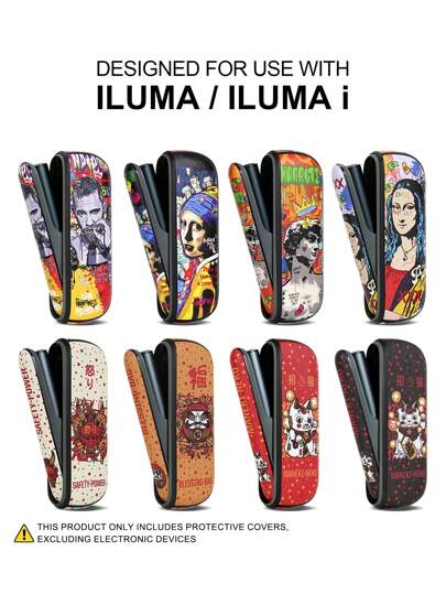 专为 IQO ILUMA 防摔保护套设计，适用于 Iqos Iluma I 保护套，用于装饰、时尚配饰、PU 皮革礼品、全面保护、减震、防滑皮革礼品、全面保护、减震、防滑