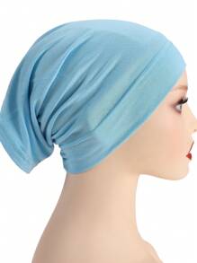 1pc Women's Modal Solid Color Tube Hijabs Elastic Undercap Headband For Abaya Daily Under Cap Women Veil - Multicolor - View 31