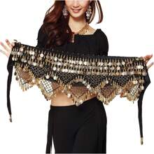 Handgefertigter Münzen-Fransen-Hüftschmuck mit bohemischem Anhänger - perfekt für Bauchtanz, Festivalauftritte und kulturelle Feierlichkeiten - Verschiedenfarbig - Übersicht 15