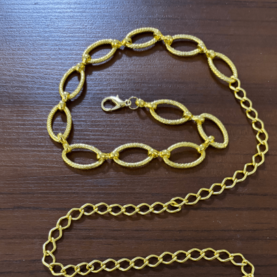 Cinto Corrente Oval Estiloso Acessório Feminino Moda Influencer