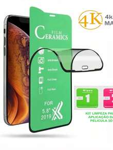 Kit 2 em 1 Capa Capinha Colorida Aveludada + Película Cerâmica XaiomI NPTE 13 PRO 5G