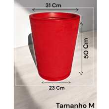 Polyethylene Striped Column Plant Pot Does Not Lose Color Modern Design Garden Or Indoor - Red - View 5