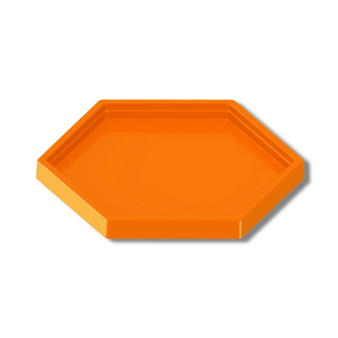 Kit With 20 Decorative Hexagonal Trays 17x17 Various Colors - trái cam - Xem 1