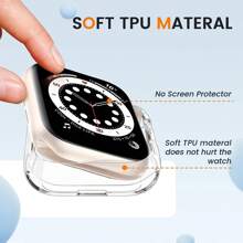 FD93157873 Case Compatible With Apple Watch Series10 9 8 7 6 Ultra2 49mm 46mm 42mm 44mm 40mm 38mm/Galaxy Watch7 6 40mm 44mm 43mm 47mm 45mm No Screen Protector Full TPU Bumper Cover