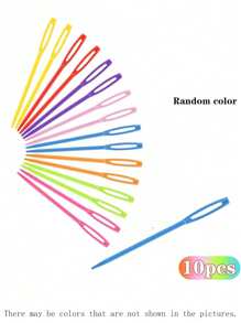 10PCS Plastic Sewing Needles,Large Eye Plastic Yarn Needles For Kids,7cm/2.76inch Plastic Needles For Yarn And Craft Plastic Embroidery Needle For DIY Sewing Handmade Crafts,Sewing Kit,Sewing,Kids Crafts,Sewing Crafts,Knitting Kit For Kids,Children Crafts,Knitting Needles,Sewing Kit,Knitting,Kids>Knitting,Sewing Kit,Kids Crafts,Girls Crafts,Chopsticks Kids,Punch Needle Yarn - Multicolor - View 7