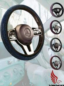 Sparkly Diamond Steering Wheel Cover Protector Auto Fashion Vmingo - Blue - View 6