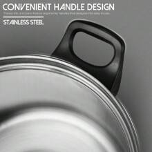 12Pcs Stainless Steel Saucepan Essential Cookware Set With Glass Lids & Sturdy Handles Pot Prima Kitchen Cook Home Chef Cooking Sauce Pan Housewarming Gifts - Black - View 7