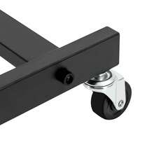 12U Mixer Case Stand Rolling Rack Mount DJ Studio Equipment Cart Stage Amp - 黑色 - 查看 6