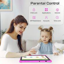 PRITOM 10 Zoll Kinder Tablet Android 13 Tablet, 2GB (2GB + 2GB erweiterbar), 64GB, Quad-Core, 1280*800 großes HD IPS Display, 2,4G WLAN, 2MP + 8MP Kamera, 6000mAh, Kleinkindtablet für Kinder, Elternkontrolle, Lerncomputer für Kinder mit Hülle (kein Adapter)