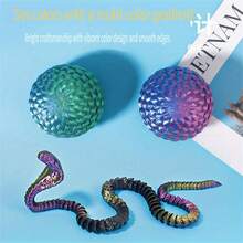 Modelo de exhibición de cristal con huevo de serpiente impreso en 3D, impresión de una sola pieza con bisagras, artículo decorativo - Multicolor - Ver 5