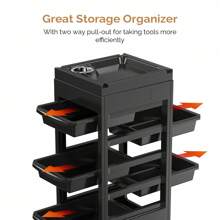 Salon Cart For Hair Stylist Black With 5 Drawers & Hair Dryer Holder, Hair Cart Organizer Storage Cabinet For Hairdressing Beauty Spa Tools, Rolling Barber Cart Outdoor Decor