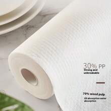 400 piezas Toallas de papel de cocina reutilizables y lavables de 7.8 pulgadas, toallitas de limpieza multiusos, resistentes al aceite y de alta absorción, de uso tanto en seco como húmedo - Blanco - Ver 6