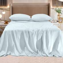 Mocassi Fine 4-Piece Silky Satin Sheet Set, Bright Shades
