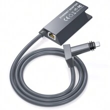 Adaptador Ethernet Starlink V2 Conector hembra RJ45 para conexión de red Starlink Gen 2 - Gris - Ver 12