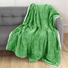 Mocassi Reversible Sherpa Throw 50" X 60" - Sherpa Back Throw Blanket - 奶油 - 查看 3