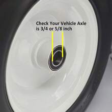 15x6.00-6 Flat Free Lawn Mower Tire With 3/4 & 5/8 Bearings, 3" Center Hub 15 Inch Solid Tire And Wheel For Lawnmower Garden Tractor Riding Mower, 15x6x6 Never-Flat Tire - màu đen - Xem 2