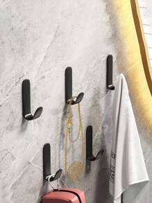 5pcs/10pcs Strong Adhesive Hooks, Wall Mounted Hooks For Bathroom Towel, Clothes Hanger, No Drill Required, Sticky Wall Hooks For Bathroom, Kitchen