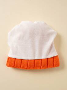 1 件儿童针织帽，可爱南瓜设计，柔软婴儿帽，适合万圣节、节日和日常使用 - 橘色 - 查看 4