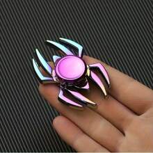 Colorful Spider Design Metal Finger Spinner, Metal Sensory - Stress Relief Desktop Toy, Suitable For Party Favors, Birthday Gifts And Stocking Stuffers - Christmas & Stocking Stuffers,Fidget Toys,Christmas Stocking Fillers,Christmas Stocking Fillers Teenagers,Squishy Toys,Men Stocking Fillers,Sticking Stuffers,Christmas Stocking Fillers Men,Hobbies,Stocking Stuffers,Stocking Fillers,Stocking Fillers Adults - Multicolor - View 2