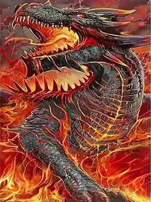 Peinture de diamant renaissance du dragon flamboyant et du phénix, nouvelle mosaïque de diamants ronds pleine, décoration murale DIY pour la maison, décoration de salon, œuvre d'art de broderie créative