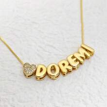 Collier personnalisé avec lettres glissantes, collier avec lettres plates plaquées, bijou personnalisé