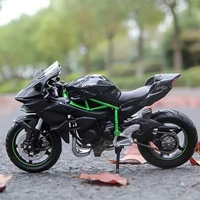 Nuevo modelo coleccionable a escala 1:18 de la Kawasaki H2 R 2026 - Fundición a presión de precisión con función de retroceso, regalo perfecto para entusiastas y aficionados