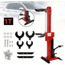 Hydraulic Spring Compressor 1 Ton (2200 Lbs) Strut Spring Compressor Hydraulic Coil Spring Compressor For Car Repairing And Strut Spring Removing (Red) - 紅色 - 查看 1