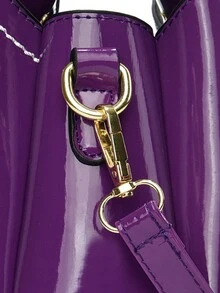 PLANEE 2件/套时尚鳄鱼纹女士手提包高端亮面女士水桶包单肩包大容量斜挎包时尚妈妈包通勤女包母亲节礼物，女士时尚纯色钱包，适合工作和聚会，生日礼物，可单肩，可斜挎。非常适合商务、度假、购物、旅行，完美搭配 - 彩色 - 查看 11