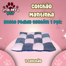 Pet Checkered Mattress For Dogs And Cats 1X1 Meter Comfortable Soft Blanket - Bụi hồng - Xem 2