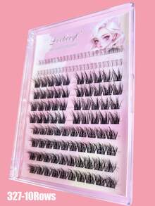 Lvcheryl DIY Clusters Extensions Lông mi riêng lẻ Cụm lông mi tự nhiên Bộ sản phẩm có keo dán mi & dụng cụ gỡ mi Twezzer Dụng cụ nối mi - màu đen - Xem 13