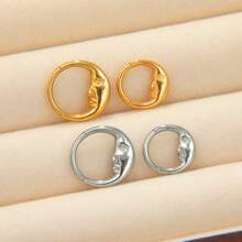 1pc 316L Stainless Steel Nose Septum Ring And Cartilage Earrings - Simple Body Piercing Jewelry For Decoration And Style