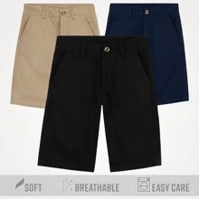 City Comfort Chino Shorts With Adjustable Waist Breathable Cotton - Black - View 5