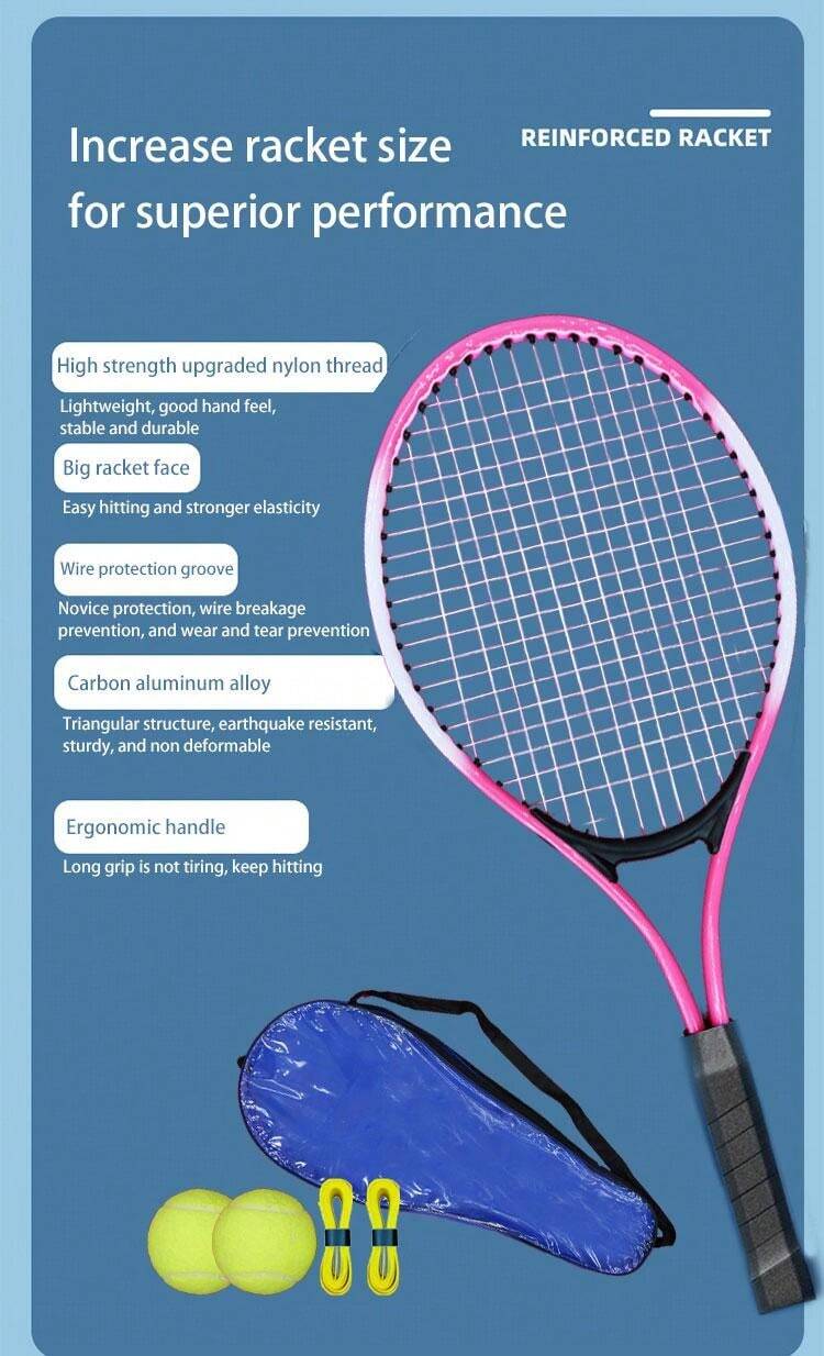 Tennis Racket Set For Teenagers & Students, Suitable For Beginners