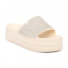 EVVA HIT Women's Flip Flops Platform Wedge Heel Very Light 100% EVA Women's Sandals EVA Sandal Platform EVA Clogs Women's Flat Sandal Evva Women's Sandals Women's Sandals - 香檳色 - 查看 3