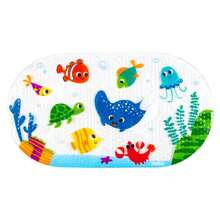 Buba Rainbow Dino Seabed Non-Slip Children's Bath Mat With Suction Cups - 藍色 - 查看 1