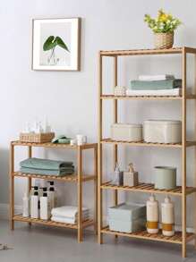 SONGMICS Bamboo Storage Shelf, 3-Tier Plant Shoe Rack, Multipurpose, In The Entryway, Bathroom, Living Room, Balcony, Kitchen, Natural - Yellow - View 4