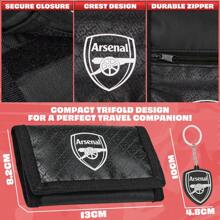 Arsenal F.C. Sports Fan Trifold Wallet Accessories Set Card Slots & Coin Pocket Supporters Gear Football Gift - one-size - View 5